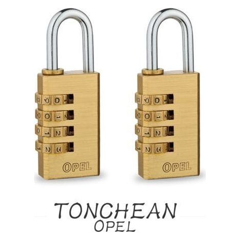 4-Digit Code Padlock (Set of 2) - 7.5×2.8 cm - Durable and Waterproof Outdoor/Indoor Security Padlock Gym and School Locker Padlock, Fence and Gates (1/5)