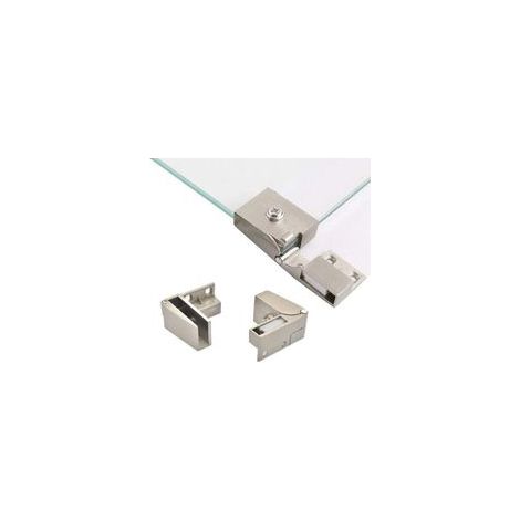Paire de Charnières pour Porte en Verre Sans Cadre, Armoire Vitrée Encastrée, Douche et Meuble, Pièces de Rechange Robustes (1/4)
