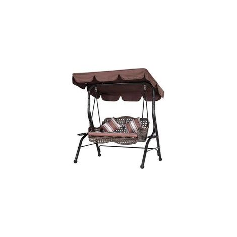 Housse de rechange imperméable 210D pour siège de balançoire, 142x120x18 cm, couleur coffee – (1/5)