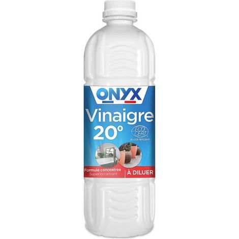 Vinaigre ménager concentré 20° bouteille d'un litre ONYX