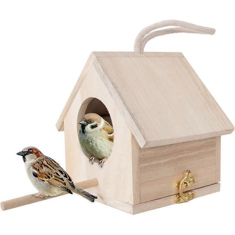 Nichoir pour mésanges, kit de nichoir pour rouge-gorge, maison d'oiseaux, résistant aux intempéries et à suspendre, nichoirs pour oiseaux (1/5)