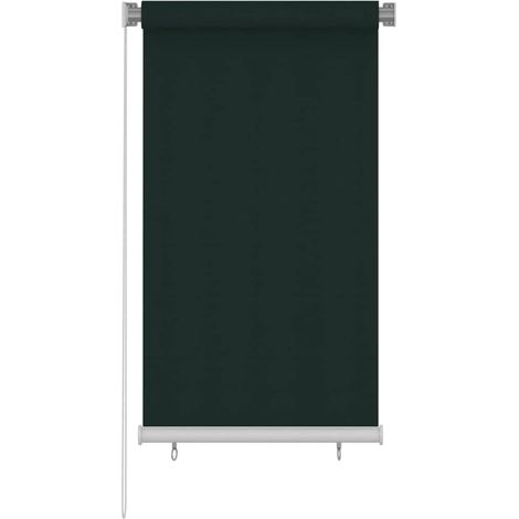 vidaXL Store roulant d'extérieur 85 (l) x 140 (H) cm HDPE vert foncé (1/5)