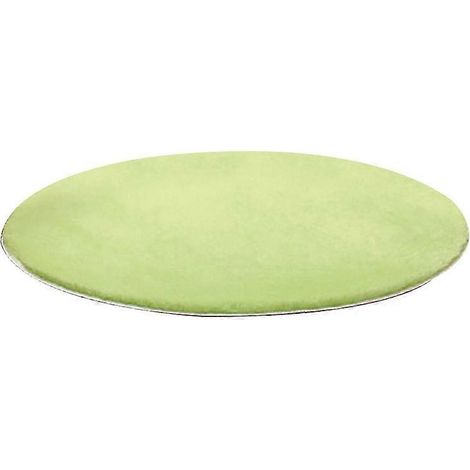 Tapis rond doux et moelleux de 120 cm, antidérapant, pour la décoration de la chambre, vert fruit. (1/4)