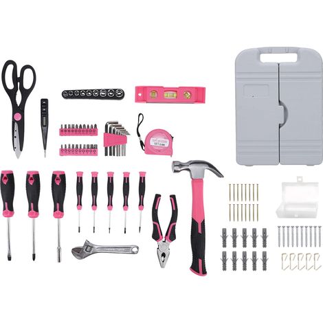 Roseate Juego de Herramientas 52 Piezas Acero CR-V con Martillo y Llaves – Ideal para Bricolaje en Casa (1/5)