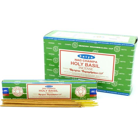 Encens Satya en bâtons 15g - Basilic sacré- Vendu par 1 (1/2)