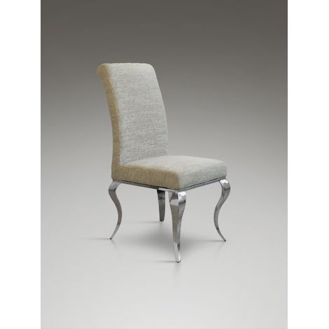 SILLA  BARROQUE  ACERO BEIGE (1/3)