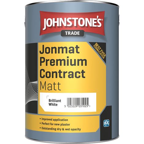 Johnstones Trade Jonmat Premium Contract Matt - Brilliant White - 5 Litre