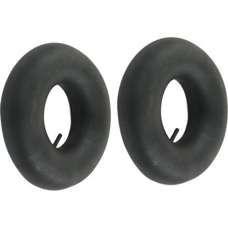 Lot de 2 chambres à air 145/70-6 avec tige de valve droite en caoutchouc pour karts 90 cc, diables, tondeuses à gazon (1/4)