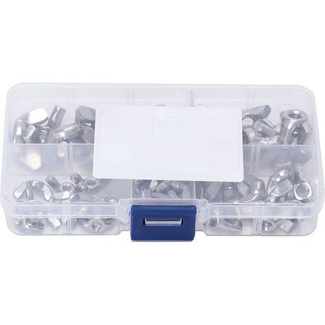 Kit de 50 écrous papillon en acier inoxydable à oreilles, serrage manuel, M3, M4, M5, M6 et M8 (1/5)