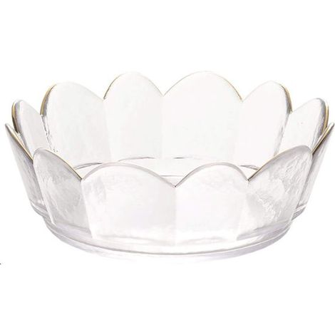 Coupe à fruits - Ensemble de 2 pièces - Saladier - Coupe à fruits nordique - Coupe à fruits secs vintage à bordure dorée (1/5)