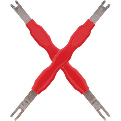 Pinces de Déconnexion Électriques pour Voitures 2pcs en Métal Rouge, Outils de Précision pour Réparation Électrique et Séparation de Tuyaux D'huile, Usage Automobile (1/5)