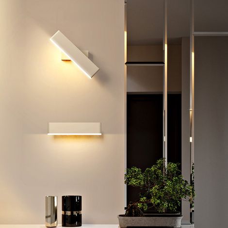 Applique Murale Réglable 350° Applique Murale Moderne Luminaire Intérieur Pour Couloir Escaliers Htel Chevet Salon 7W Applique Murale Led, 3000k (Blanche) (1/4)