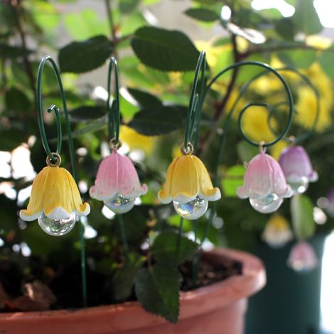 Lot de 9 souches décoratives de muguet en résine — 18 cm, idéales pour la décoration extérieure et les plantes en pot (1/5)