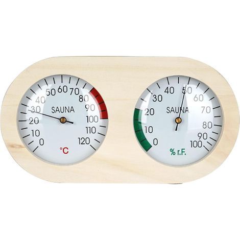 2-in-1 sauna thermometer and hygrometer, high-precision sauna accessories, thermo-hygrometer for wooden saunas, digital thermometer and hygrometer for steam rooms