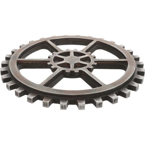 Roue dentée Steampunk vintage, décoration murale artisanale hexagonale pour la maison ou le bar, 24 cm (1/5)