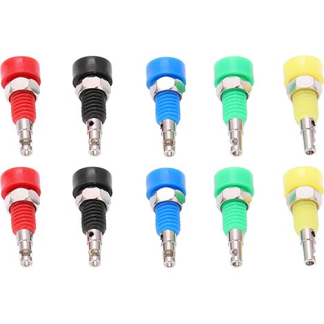 Lot de 10 connecteurs femelles à fiche banane de 2 mm, mini borniers pour instruments électroniques. (1/5)
