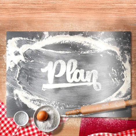Tagliere Spianatoia per Alimenti 60x55 cm in Acciaio Inox Alimentare Lisa Luxury Plan