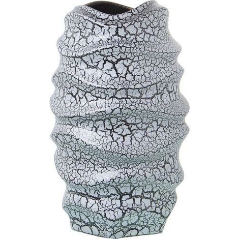 Vase élégance céramique gris craquelé pour intérieur - Gris argenté craquelé (1/4)