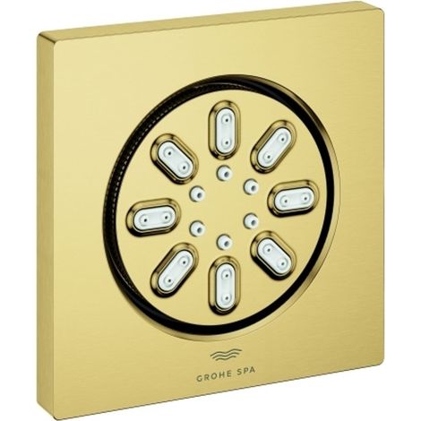 GROHE Rociador lateral 26802 Rainshower Aqua forma cuadrada cool sunrise cepillado, 26802GN0