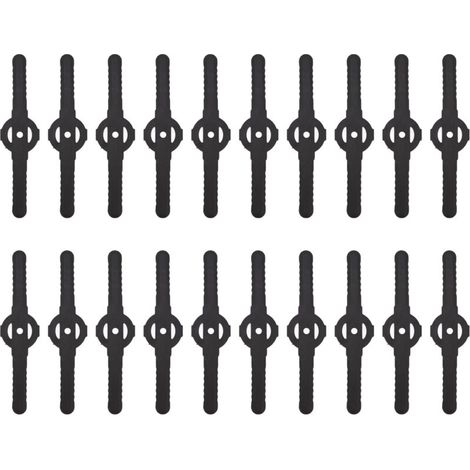 Confezione da 20 lame in plastica per decespugliatore elettrico, accessori da giardino compatibili con decespugliatori a batteria al litio -Crezuo