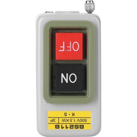 Interrupteur marche/arrêt à bouton-poussoir triphasé autobloquant 220 V/380 V CA BS211B (1/4)
