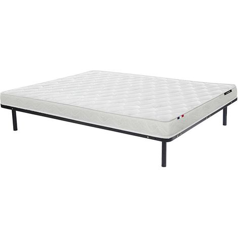 Ensemble 140 x 190 cm cadre à lattes + matelas mousse ép.15cm - ZEUS de YSMÉE (1/5)