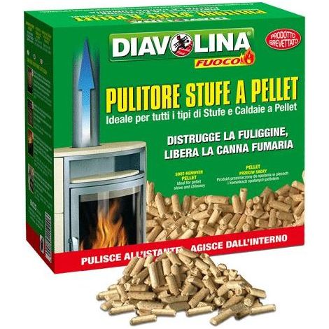 Diavolina 15020 Pellets für Schornsteinfeger, Kaminöfen, Heizkessel, 1,5 kg