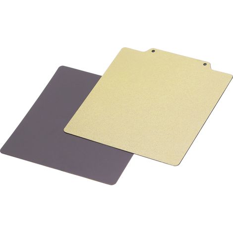 Plateau d'impression 3D double 220 x 220 mm, revêtement en fibre de carbone PET texturé PEI, acier à ressort avec aimant doux, compatible Anet A8 et A6. (1/5)