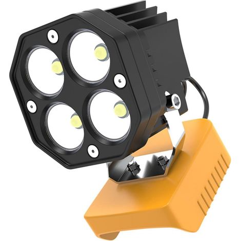 Lampe de Travail LED 40 W pour Batterie 18-20 V, 6 000, éclairage extérieur Portable avec Conception étanche IP56 et Anti-poussière, Angle réglable (1/5)