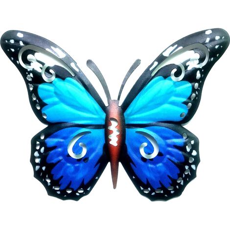 Papillon Mural - Sculpture Murale En Métal - Décoration Intérieure Et Extérieure - 1 Pièce