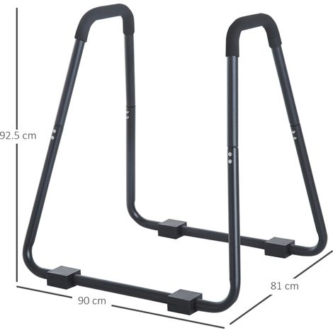 Estación de dominadas con trainer de suspensión, acero, 90 x 81 x 92,5 cm, negro, OKMYHOME (1/5)