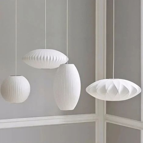 Suspension lanterne en tissu Ø40 cm – Style chinois zen, luminaire décoratif pour salon, restaurant, hôtel ou escalier, sans ampoule