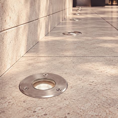 Spot LED Extérieur 3W Inox Encastrable au Sol 3000K Blanc chaud (1/5)