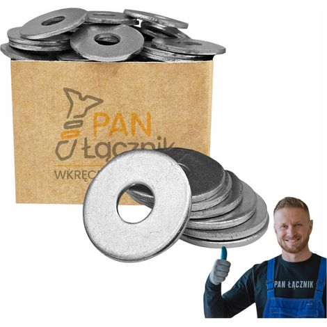 Rondelles Larges Pan Łącznik, M14, Zinguées, Pour Fixation Renforcée, Sac 1 kg (1/5)
