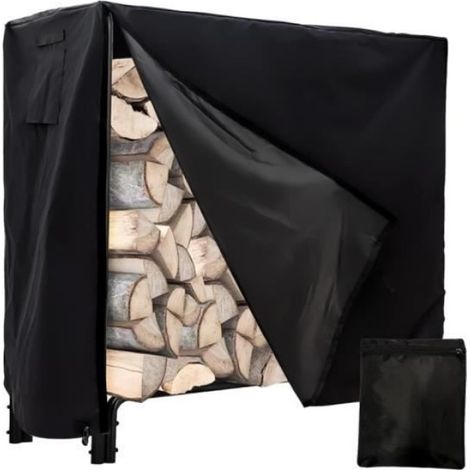1 Housse pour abri de bois,imperméable,avec sangles et  ,protection bûches extérieur (1/3)