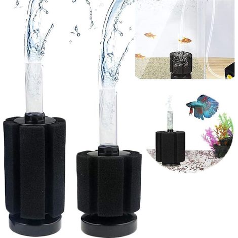 Lot de deux filtres noirs pour aquarium (1/5)