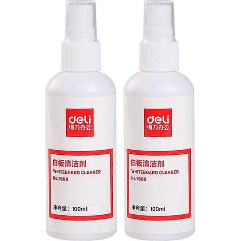 Lot de 2 flacons de 100 ml de nettoyant pour tableau blanc en spray.-13.50X4.00X4.00CM-White (1/4)