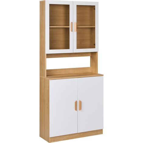 Glass Display Cabinet CYGNET 80 cm White