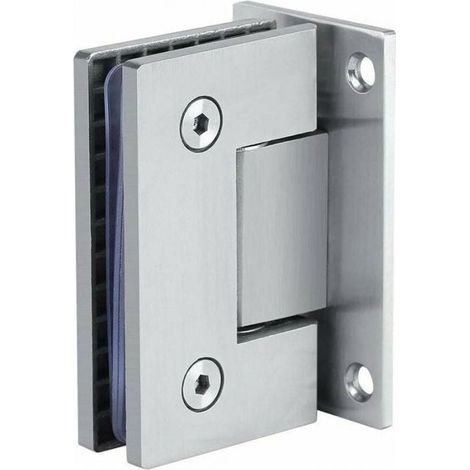 8-10mm Raccords vissés, clips pour charnières de portes en verre, supports muraux sans cadre à 90º, clips pour portes de douche en verre,1 pièces (1/4)