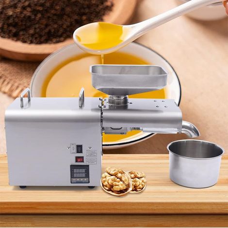 Gojoy – Presse à huile électrique automatique 0.75 kW – Extraction d'huile à chaud – Acier inoxydable – 7 kg/h pour usage commercial et domestique (1/5)