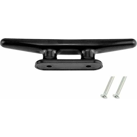 8 pouces Noir Taquets D'amarrage Corde de Bateau, MoreChioce Bateau Cleat Marine Steel Deck Heavy Dossier Dock Cleat en Nylon pour Accessoires Marins pour Ligne de Pont de Yacht Marin (1/5)