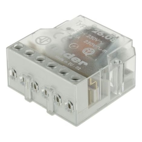 Finder – Télérupteur pour tableau électrique 2 NO (T) 230 V/AC – Intensité 10 A – Charge max 2500 VA – Montage encastré