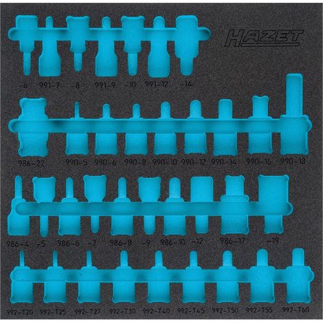 Garniture en mousse souple bimatière 163-407L HAZET (1/2)