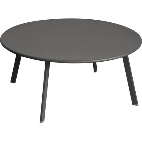 Hesperide – Table basse fixe ronde 90 cm – Acier traité époxy – Résistante aux intempéries – Design moderne pour jardin et terrasse