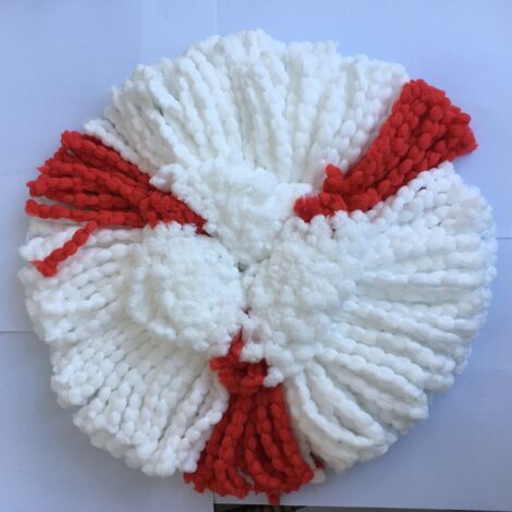 BUNTHAUS Maschinenwaschbarer Mikrofaser-Ersatzmoppkopf für Tiefenreinigung (Rot, 4er-Pack, 32 cm) (1/3)