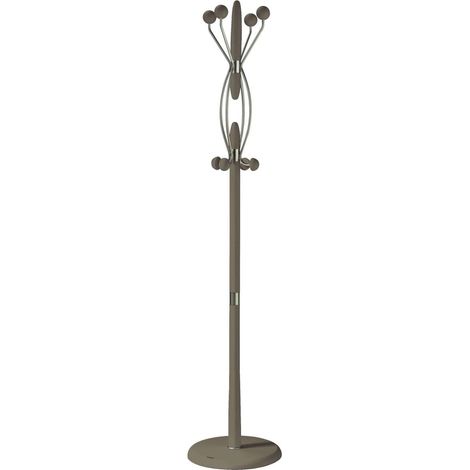 Perchero mod. 424 herrajes en cromo satinado lacado moka, 184 cm(alto)37 cm(ancho)37 cm(largo) (1/2)