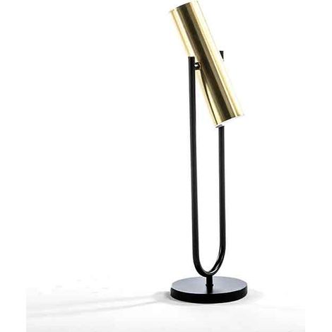 Lampe de Table 14x22x54,5 Métal Doré/Noir (1/3)
