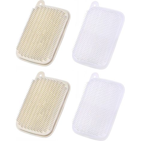 Juego de 4 cepillos antideslizantes para limpiar verduras, cepillos ergonómicos para fregar patatas y zanahorias para la cocina. (1/5)