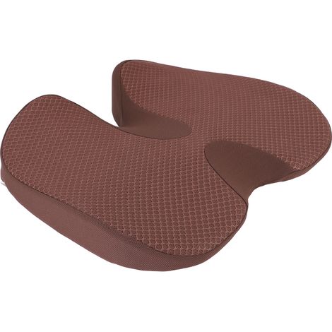Coussin de siège en mousse à mémoire de forme, coussin ergonomique pour réduire la pression, pour les employés de bureau assis longtemps, les conducteurs de voiture, marron (1/5)