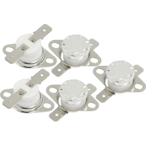 5 Interrupteur Thermostat KSD301 200°C NC Métal Pour Électroménager Chauffage